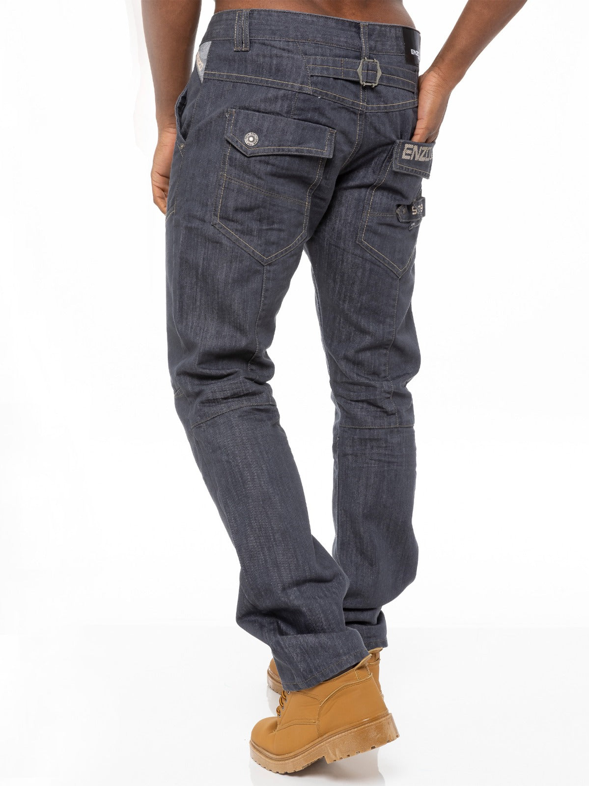 Enzo | Mens Straight Fit Denim Jeans Designer Menswear