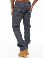 Mens Regular Fit Grey Denim Jeans | Enzo Designer Menswear