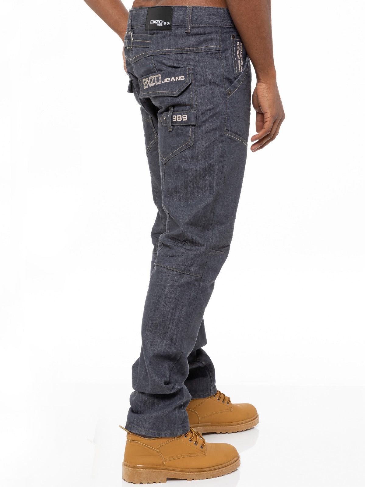 Enzo | Mens Straight Fit Denim Jeans Designer Menswear