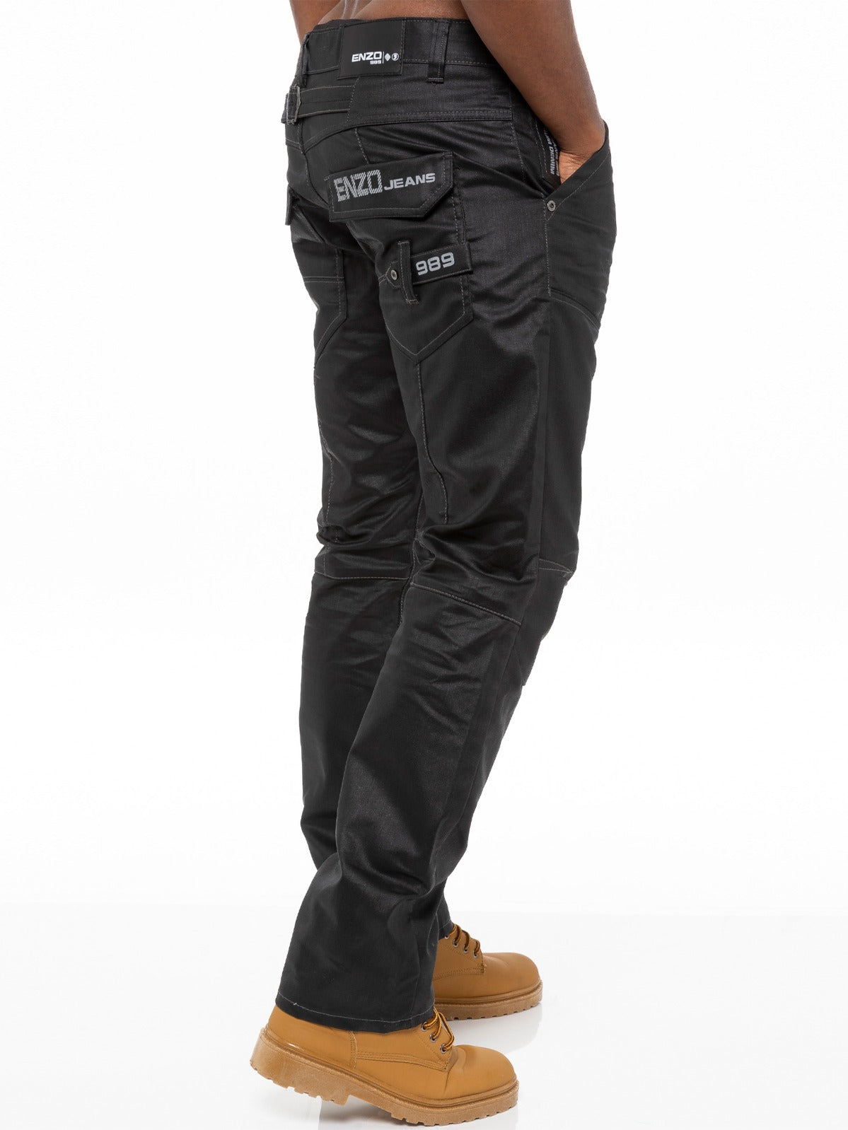 Enzo | Mens Straight Fit Denim Jeans Designer Menswear