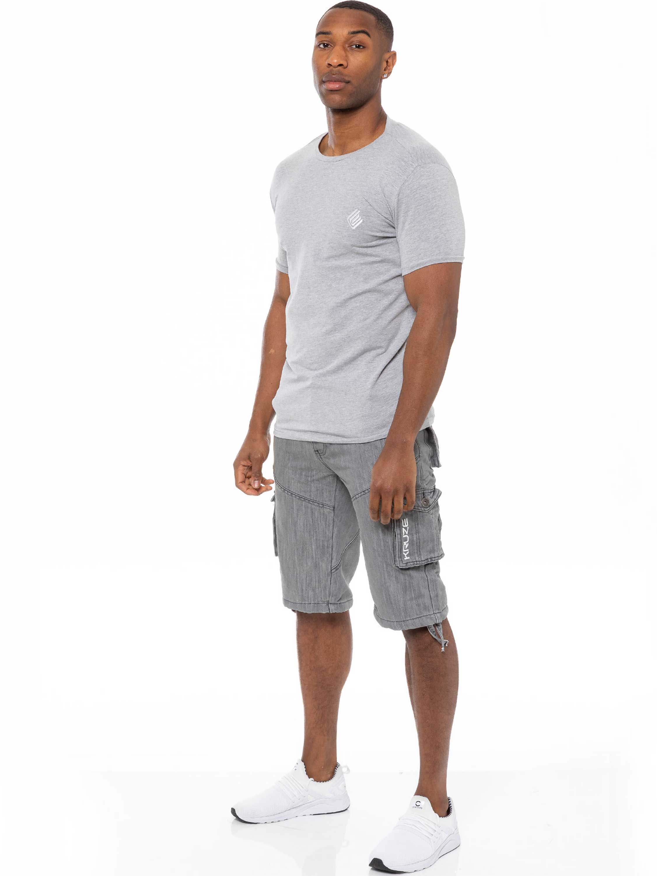 Kruze | Mens Cargo Denim Shorts