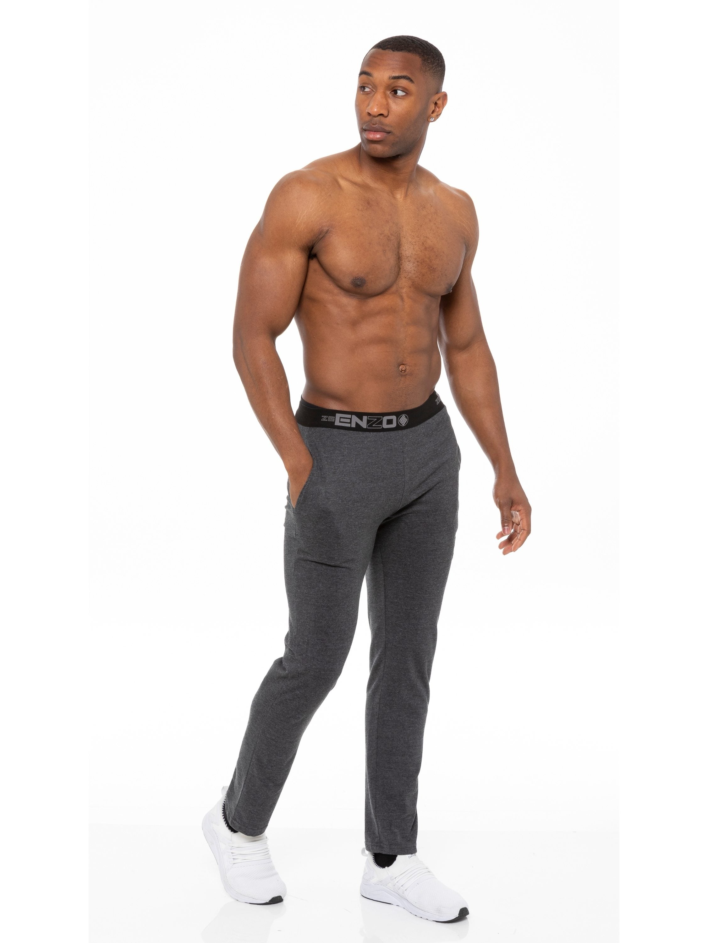 Mens Jacquard Waistline Lounge Pant Joggers | Enzo Designer Menswear