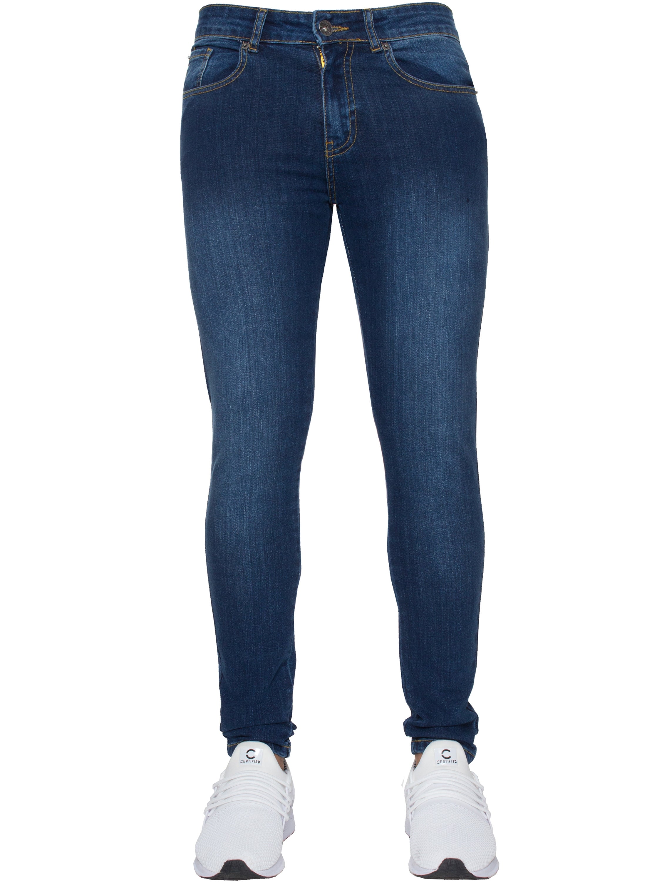 Mens Designer Stretch Skinny Fit Jeans | Enzo Designer Menswear