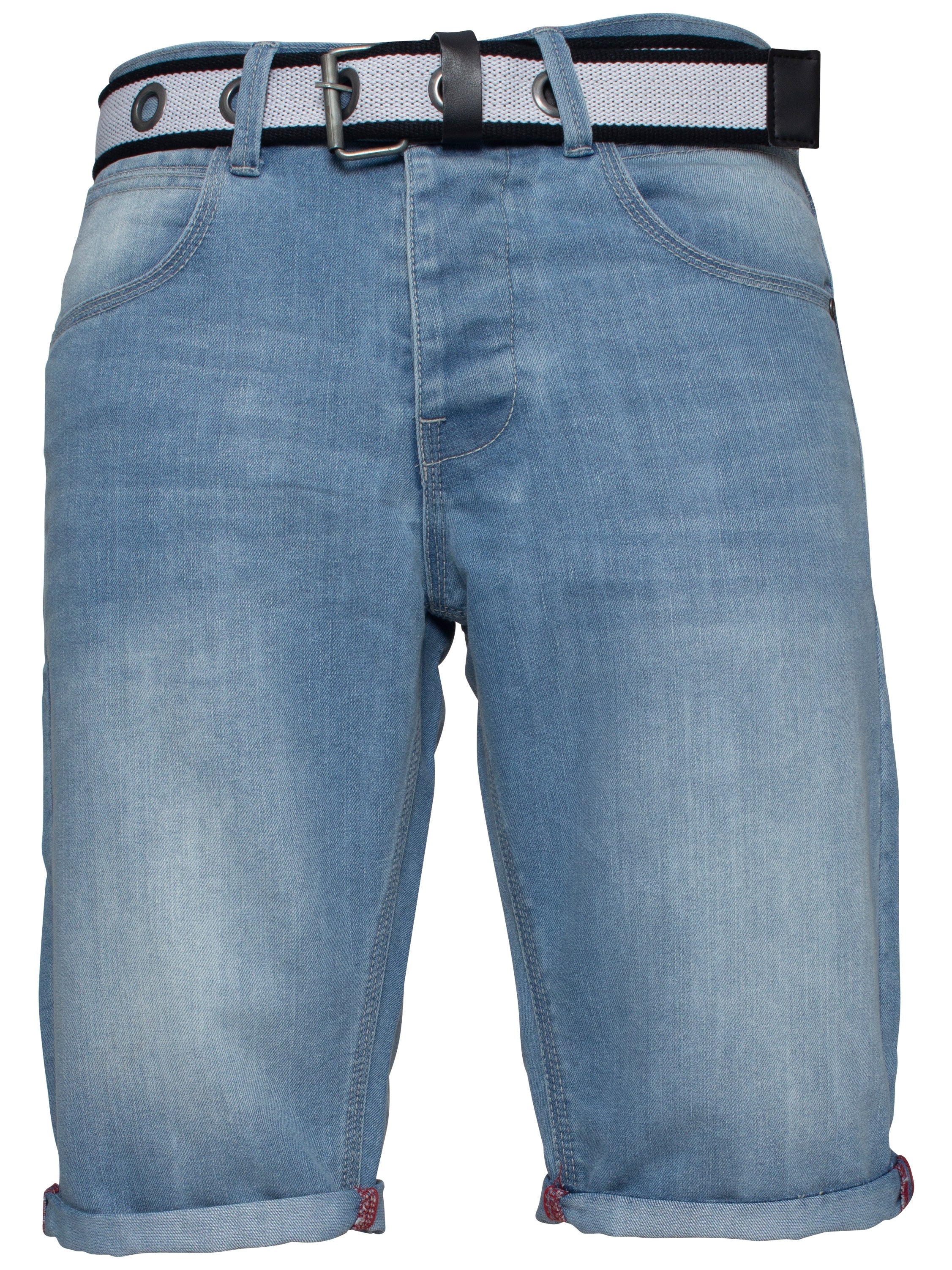 Mens APT Dark Blue Slim Fit Denim Shorts | APT Designer Menswear