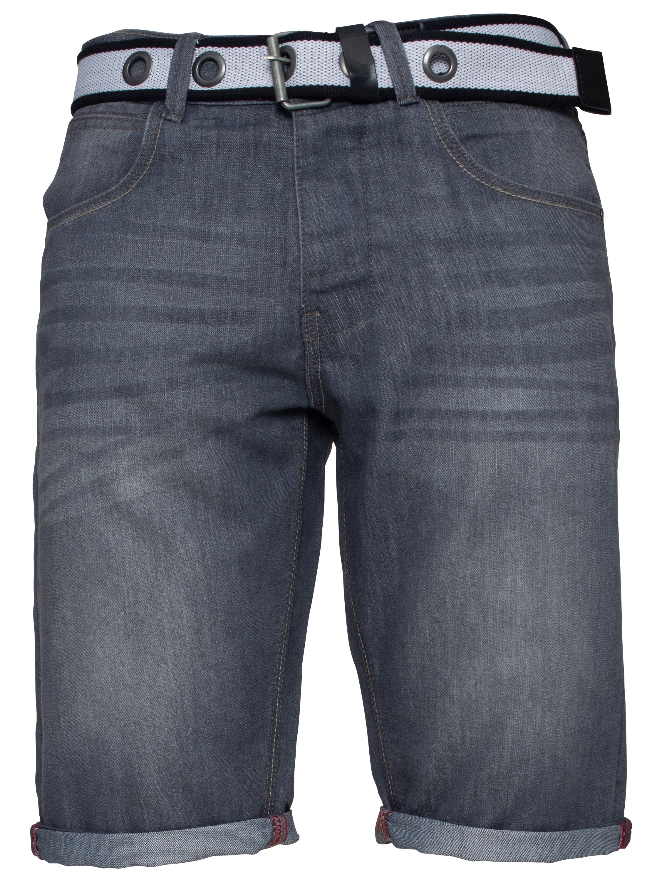 Mens APT Dark Blue Slim Fit Denim Shorts | APT Designer Menswear