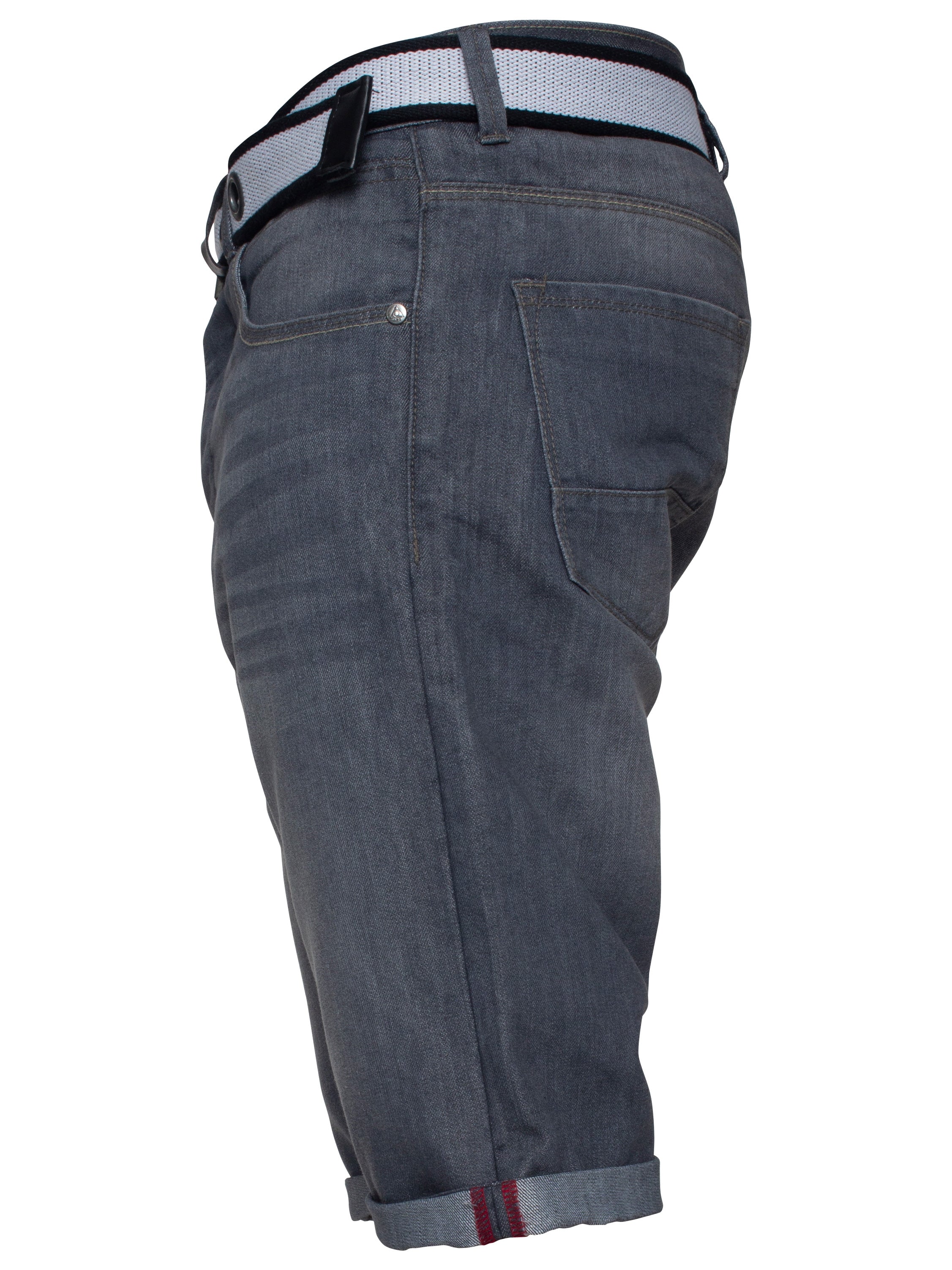 Mens APT Dark Blue Slim Fit Denim Shorts | APT Designer Menswear