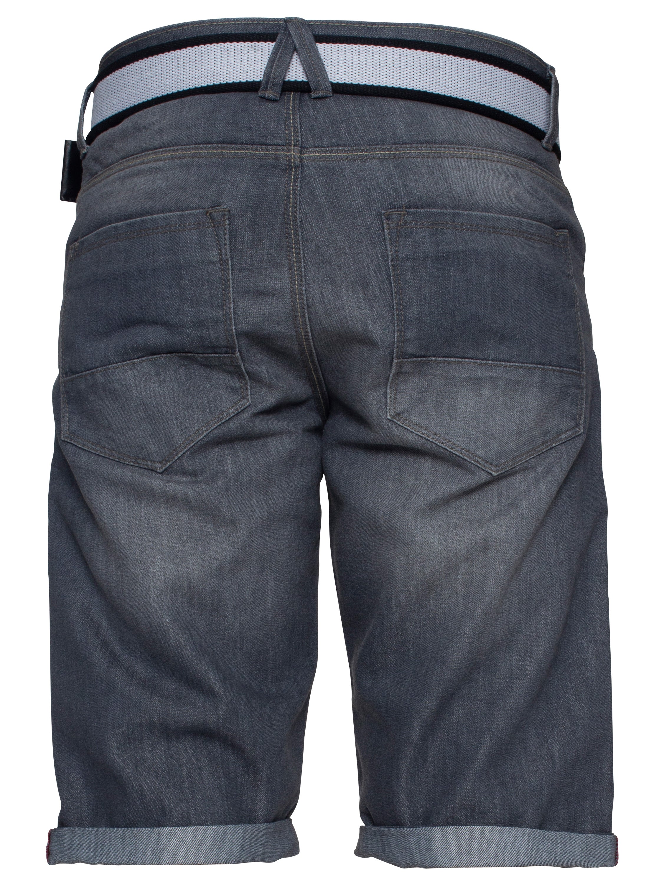 Mens APT Dark Blue Slim Fit Denim Shorts | APT Designer Menswear