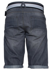 Mens APT Dark Blue Slim Fit Denim Shorts | APT Designer Menswear