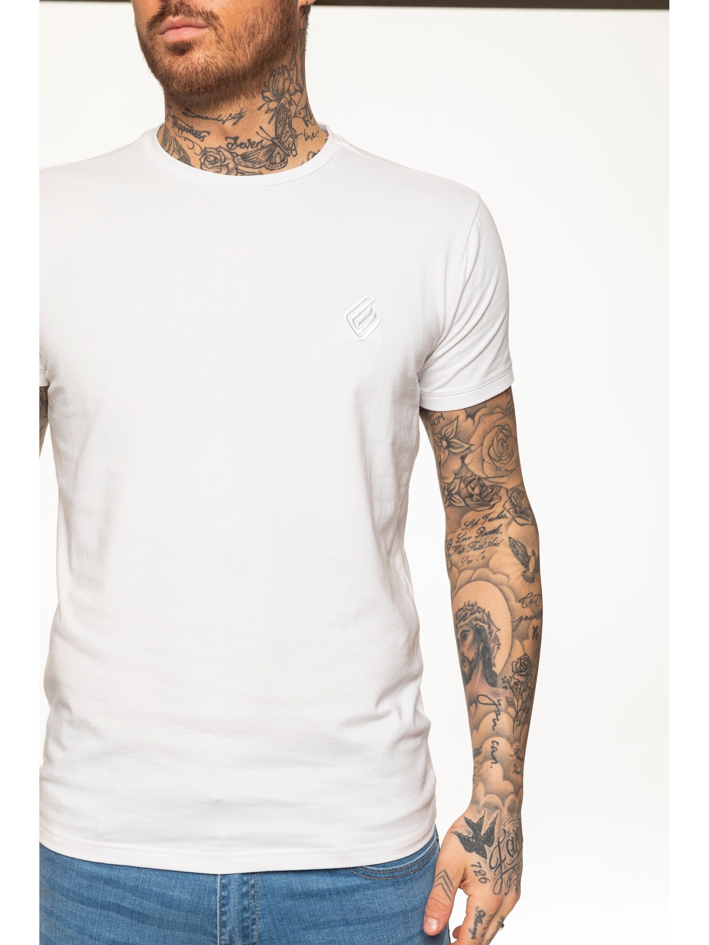Enzo Mens Slim Fit Stretch Muscle T-Shirt