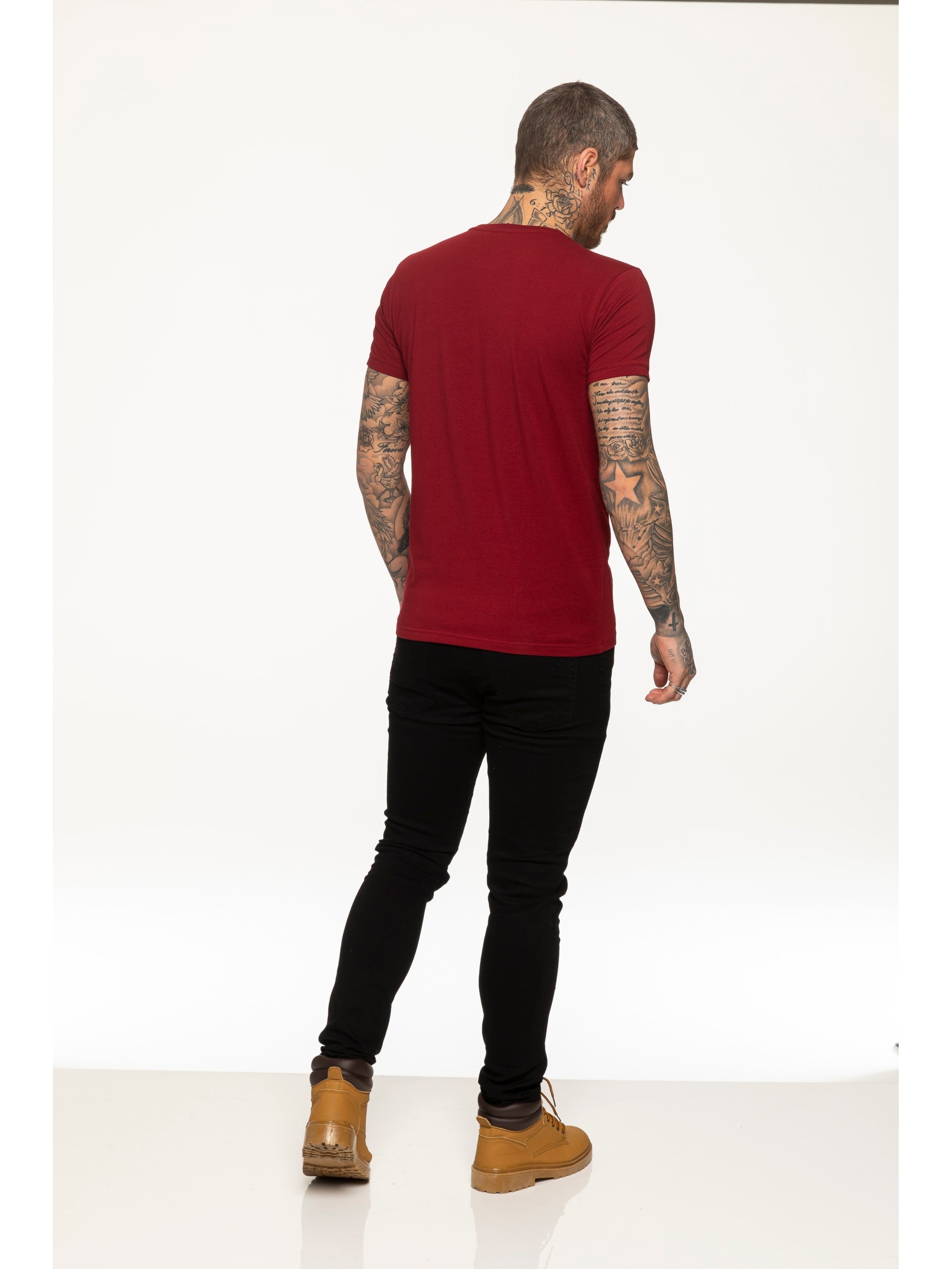 Enzo Mens Slim Fit Stretch Muscle T-Shirt