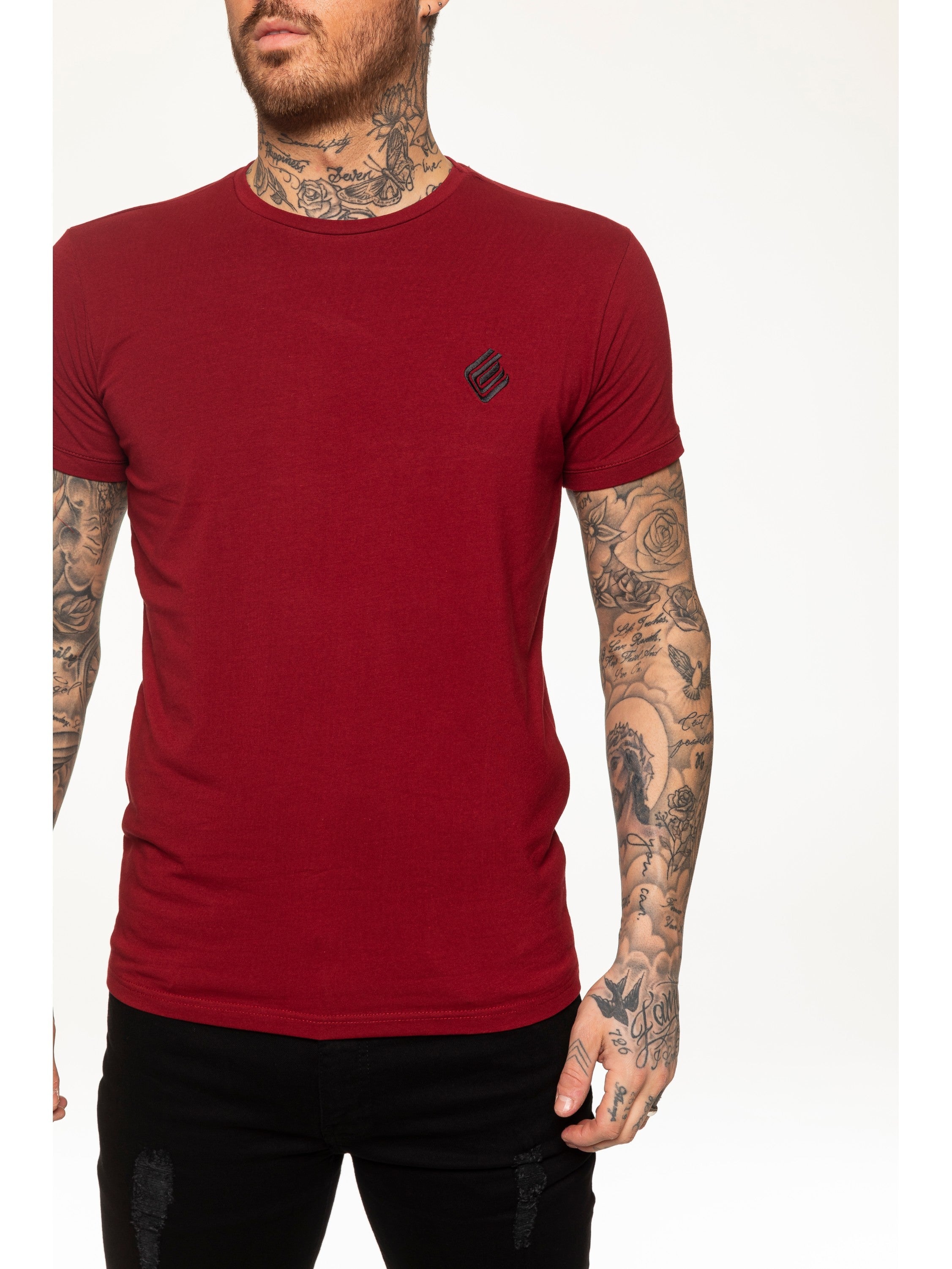 Enzo Mens Slim Fit Stretch Muscle T-Shirt