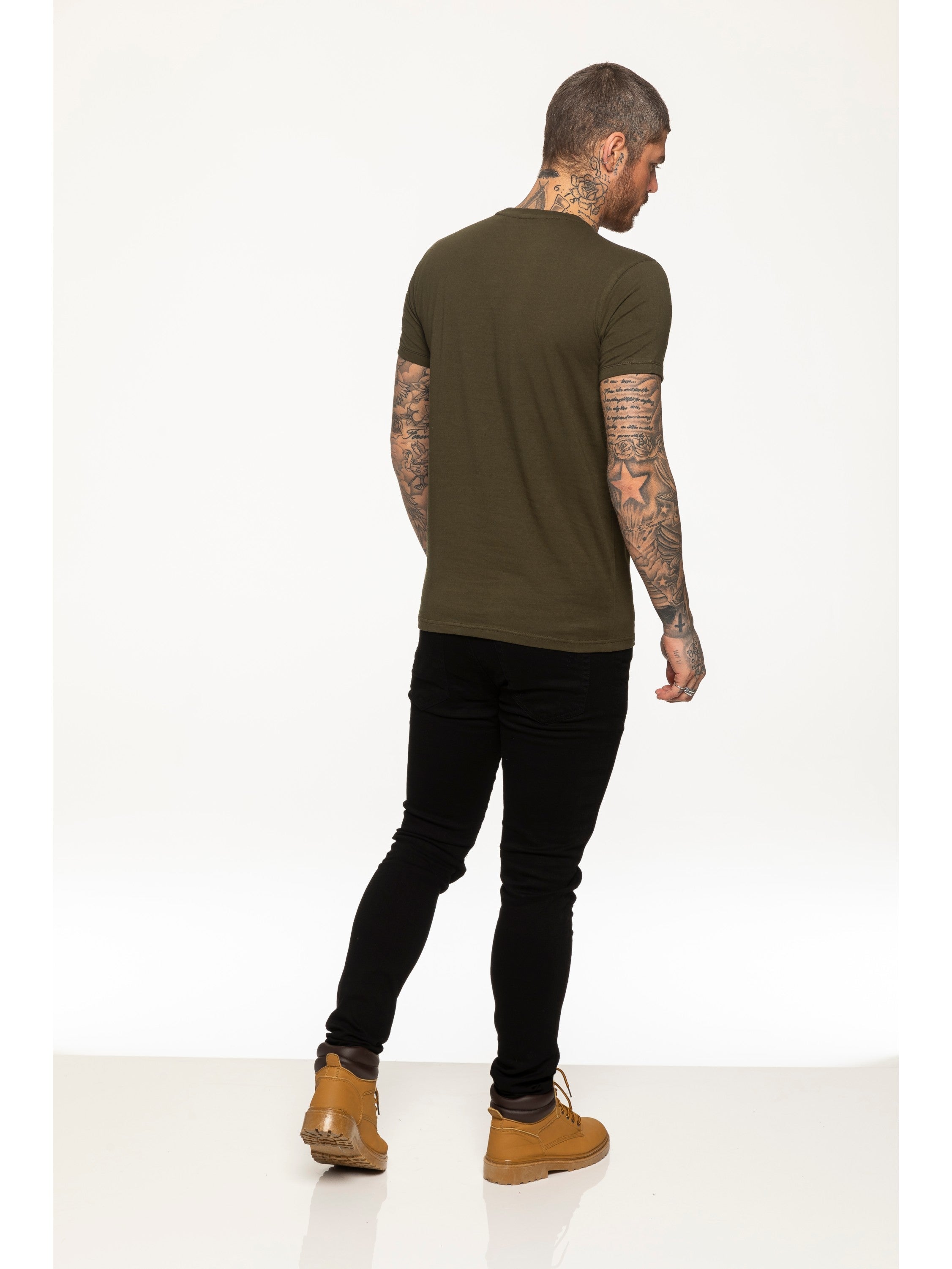 Enzo Mens Slim Fit Stretch Muscle T-Shirt