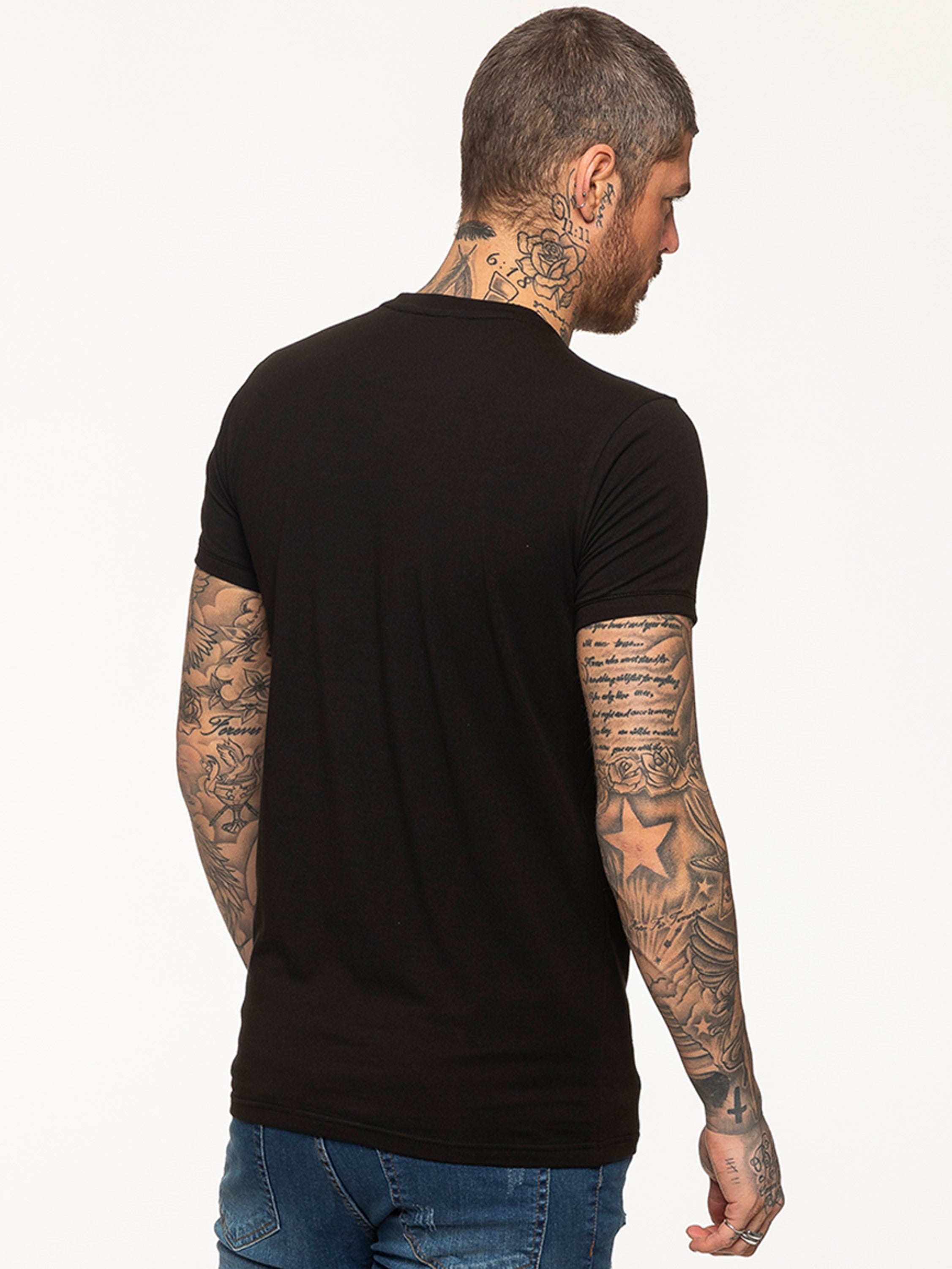 Enzo Mens Slim Fit Stretch Muscle T-Shirt