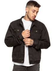 Mens Enzo Denim Designer Jacket - Black | Enzo Designer Menswear