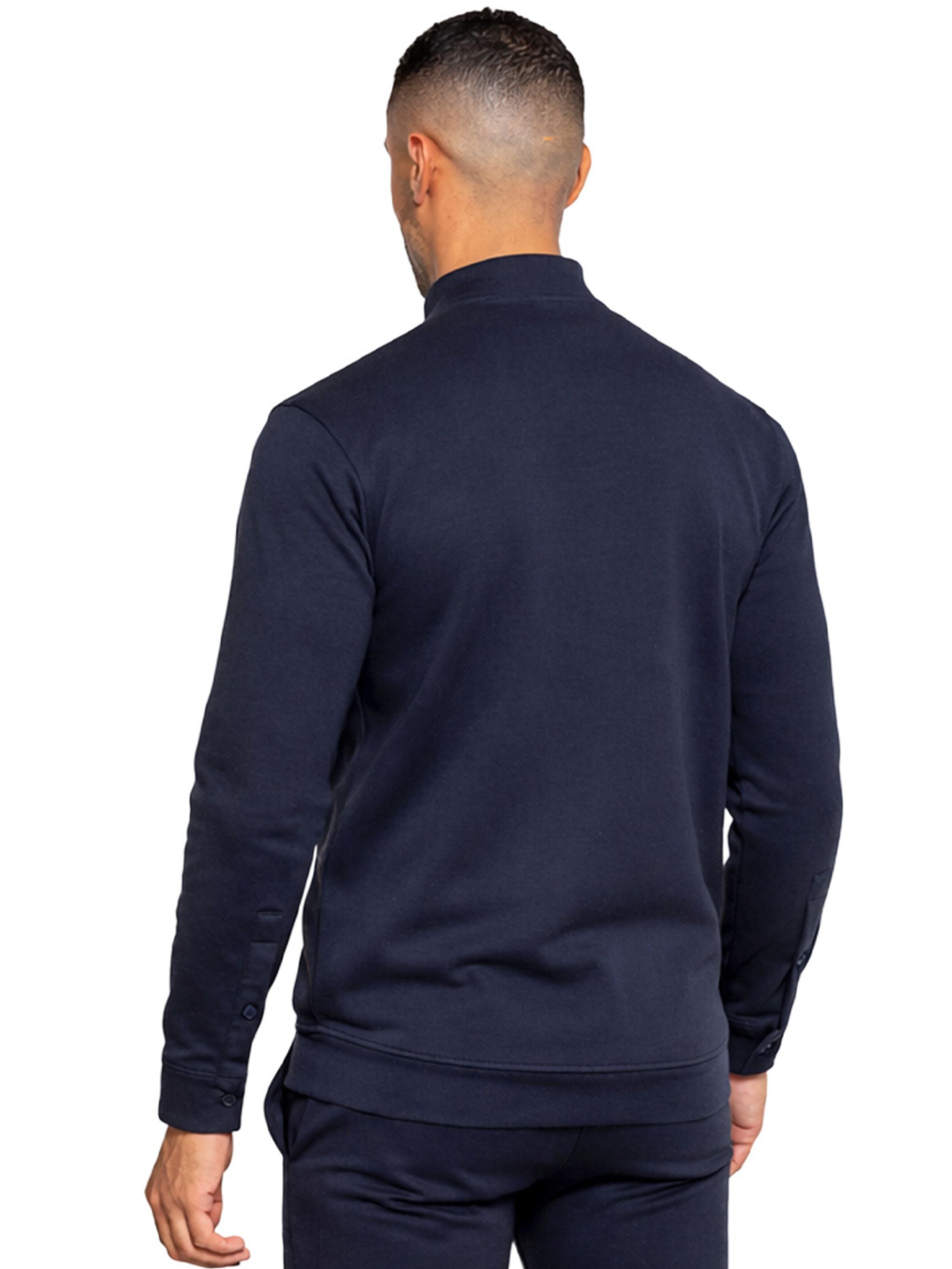 Enzo | Mens Funnel Neck Zip Sweatshirt