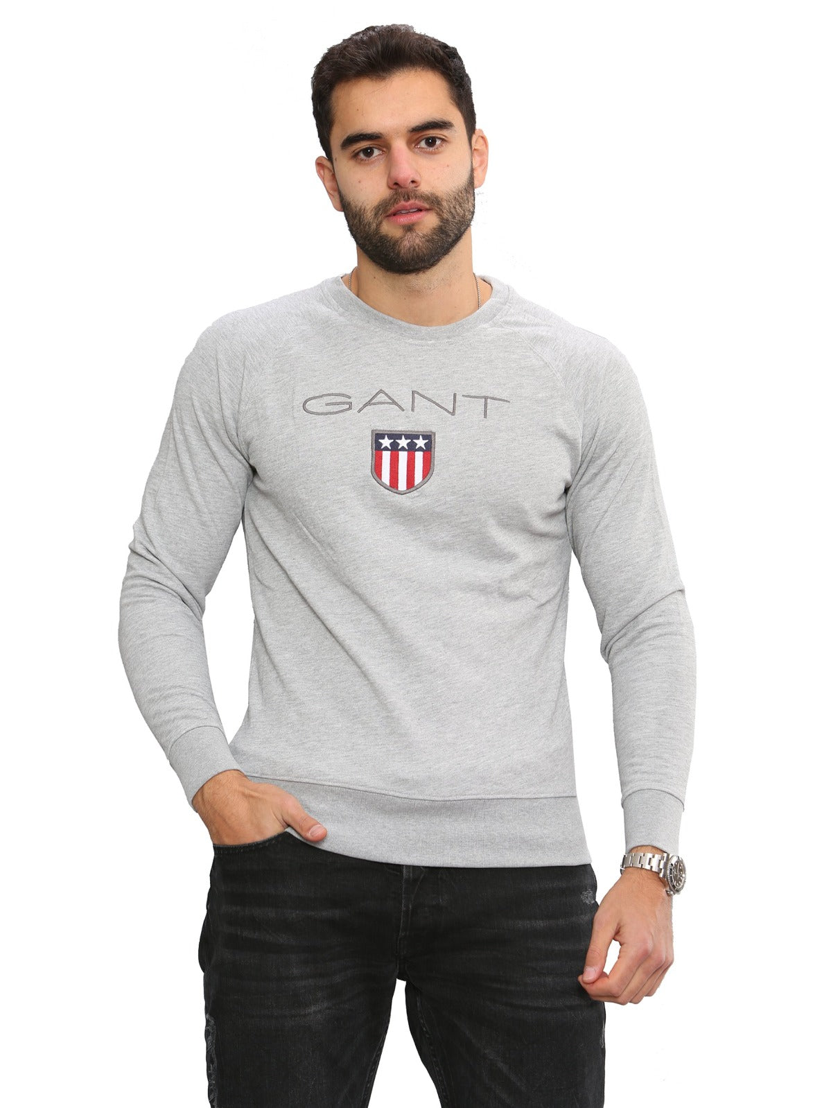 Gant | Mens Printed Pullover Shield Sweatshirt