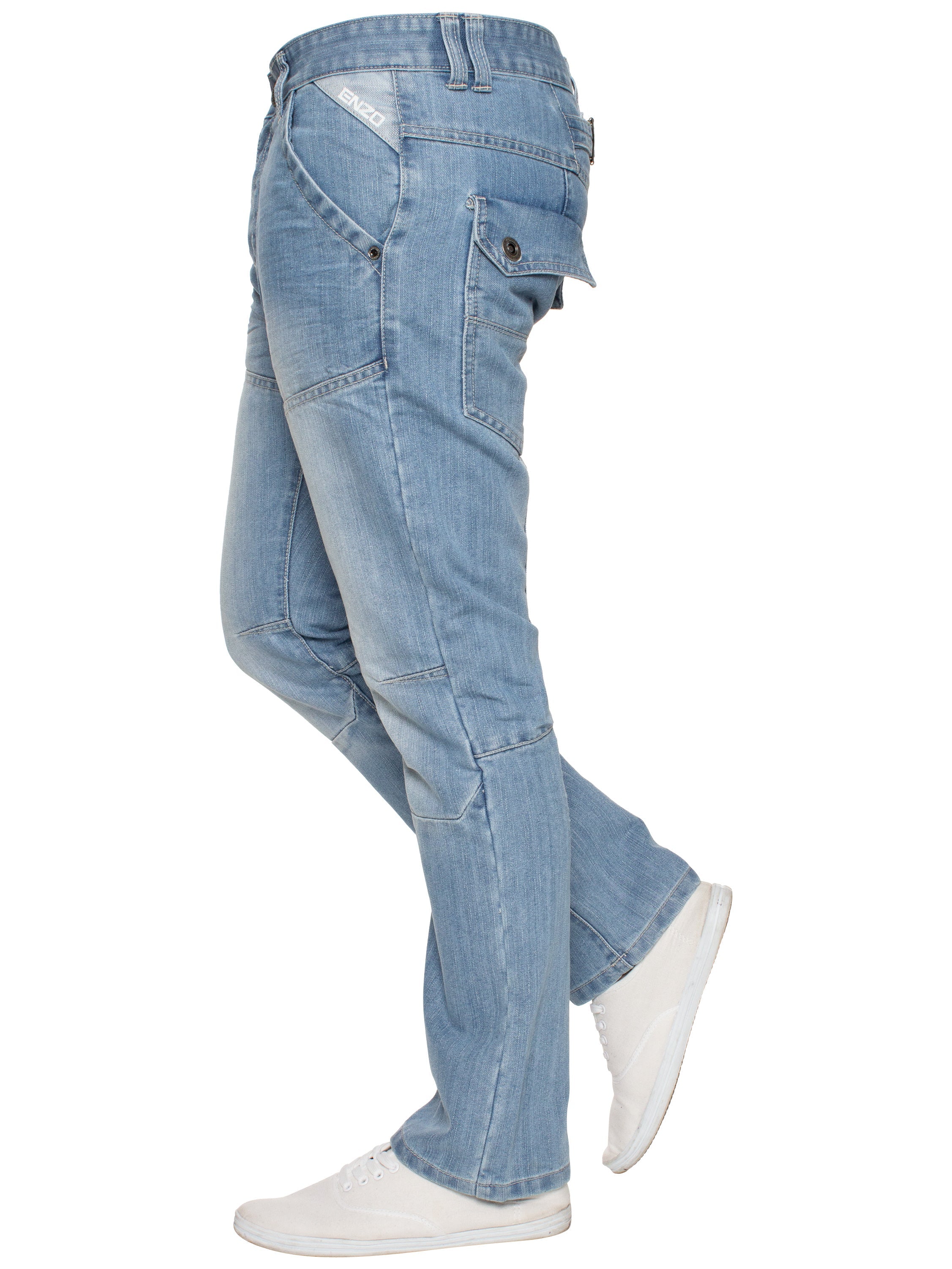 Enzo | Mens Straight Leg Denim Jeans